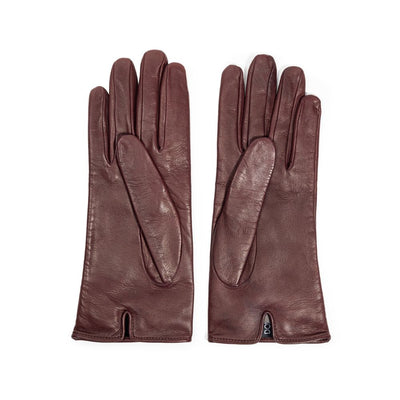 Gants en cuir bordeaux Dolce &amp; Gabbana