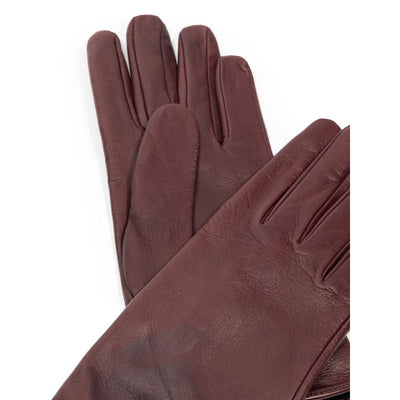 Gants en cuir bordeaux Dolce &amp; Gabbana