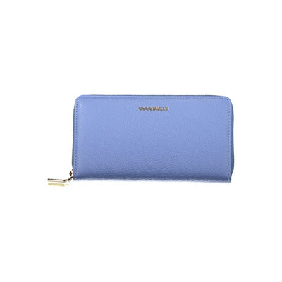 Portefeuille femme en cuir bleu clair Coccinelle