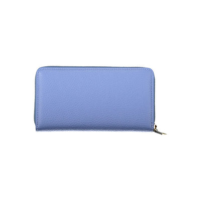 Portefeuille femme en cuir bleu clair Coccinelle