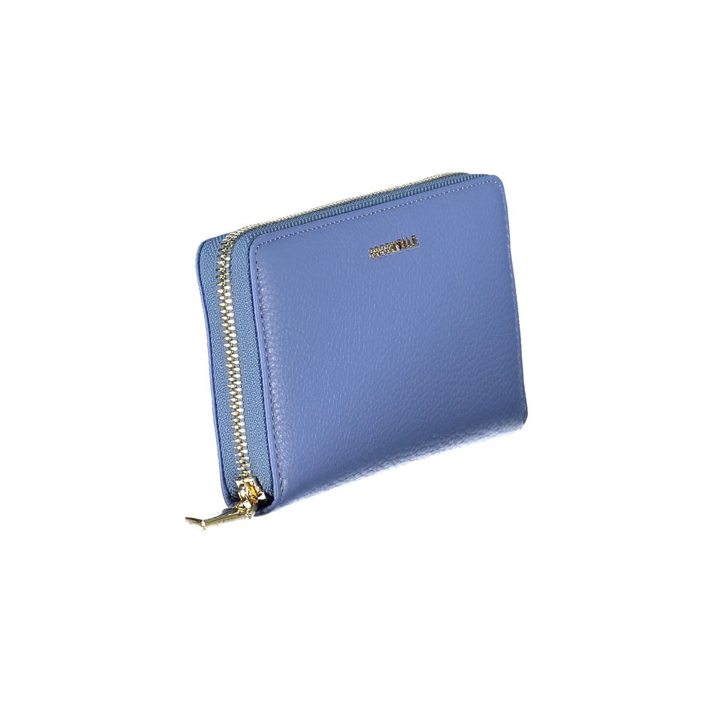 Portefeuille femme en cuir bleu clair Coccinelle