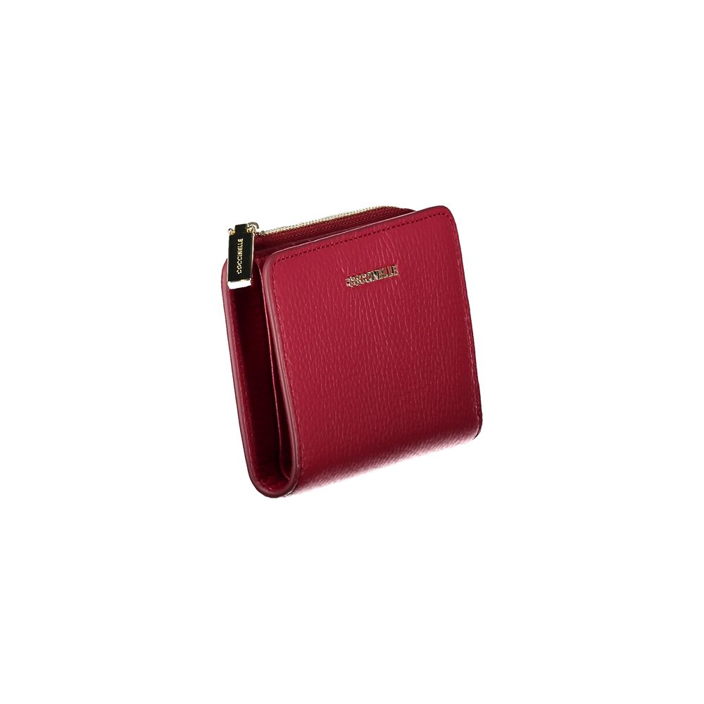 Portefeuille femme en cuir rouge Coccinelle