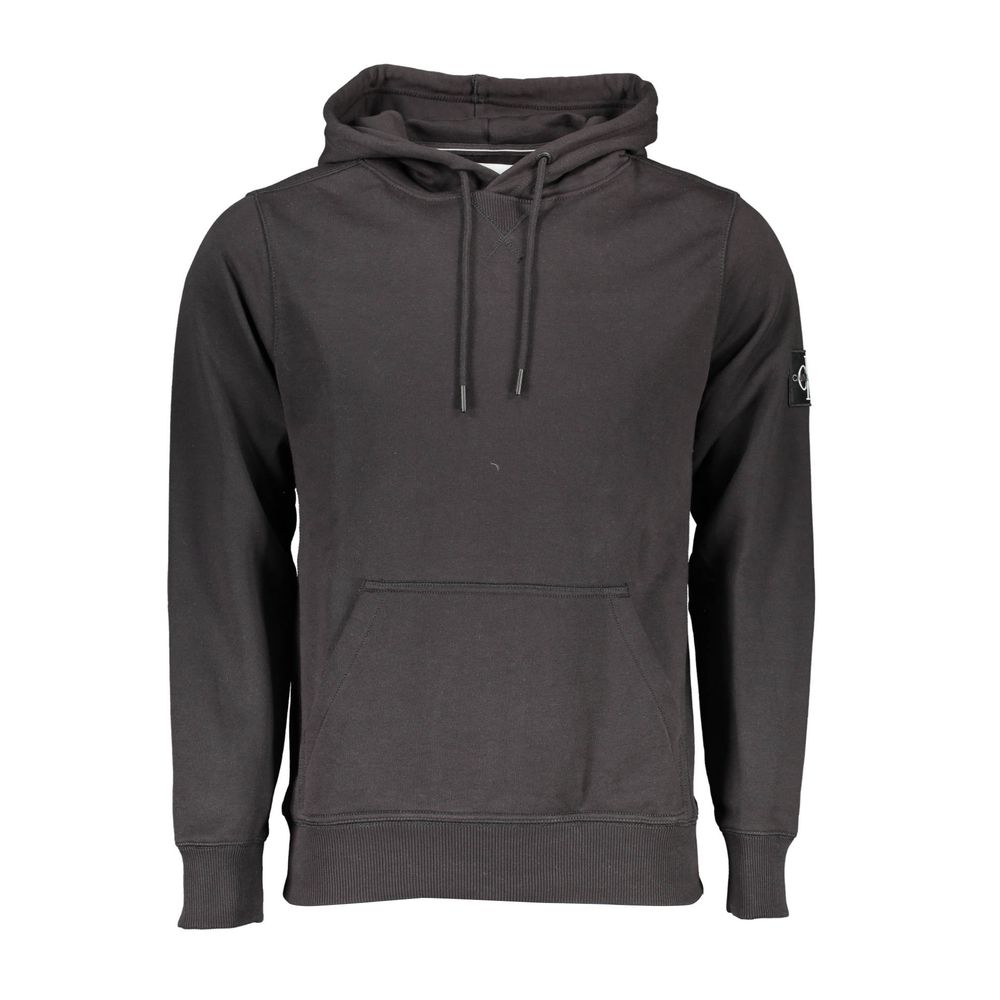 Pull à capuche en coton noir Calvin Klein pour homme