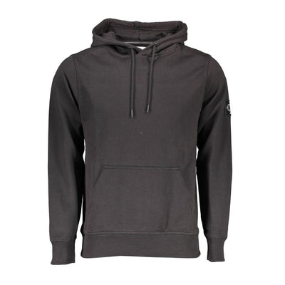 Pull à capuche en coton noir Calvin Klein pour homme