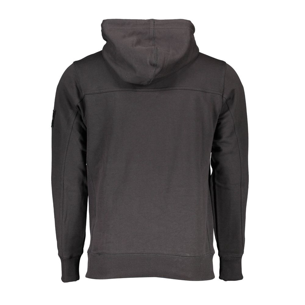 Pull à capuche en coton noir Calvin Klein pour homme