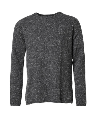 Pull col rond en laine grise Dolce &amp; Gabbana