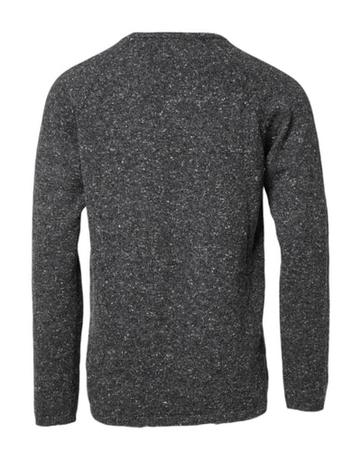 Pull col rond en laine grise Dolce &amp; Gabbana