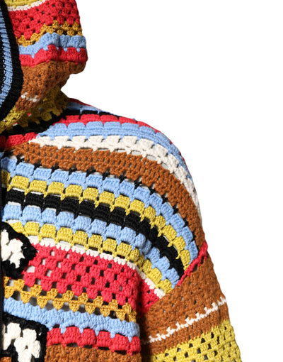 Pull à capuche en coton multicolore Dolce &amp; Gabbana