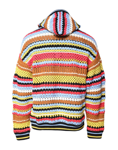 Pull à capuche en coton multicolore Dolce &amp; Gabbana