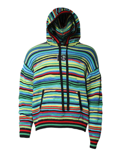 Pull à capuche en coton multicolore Dolce &amp; Gabbana
