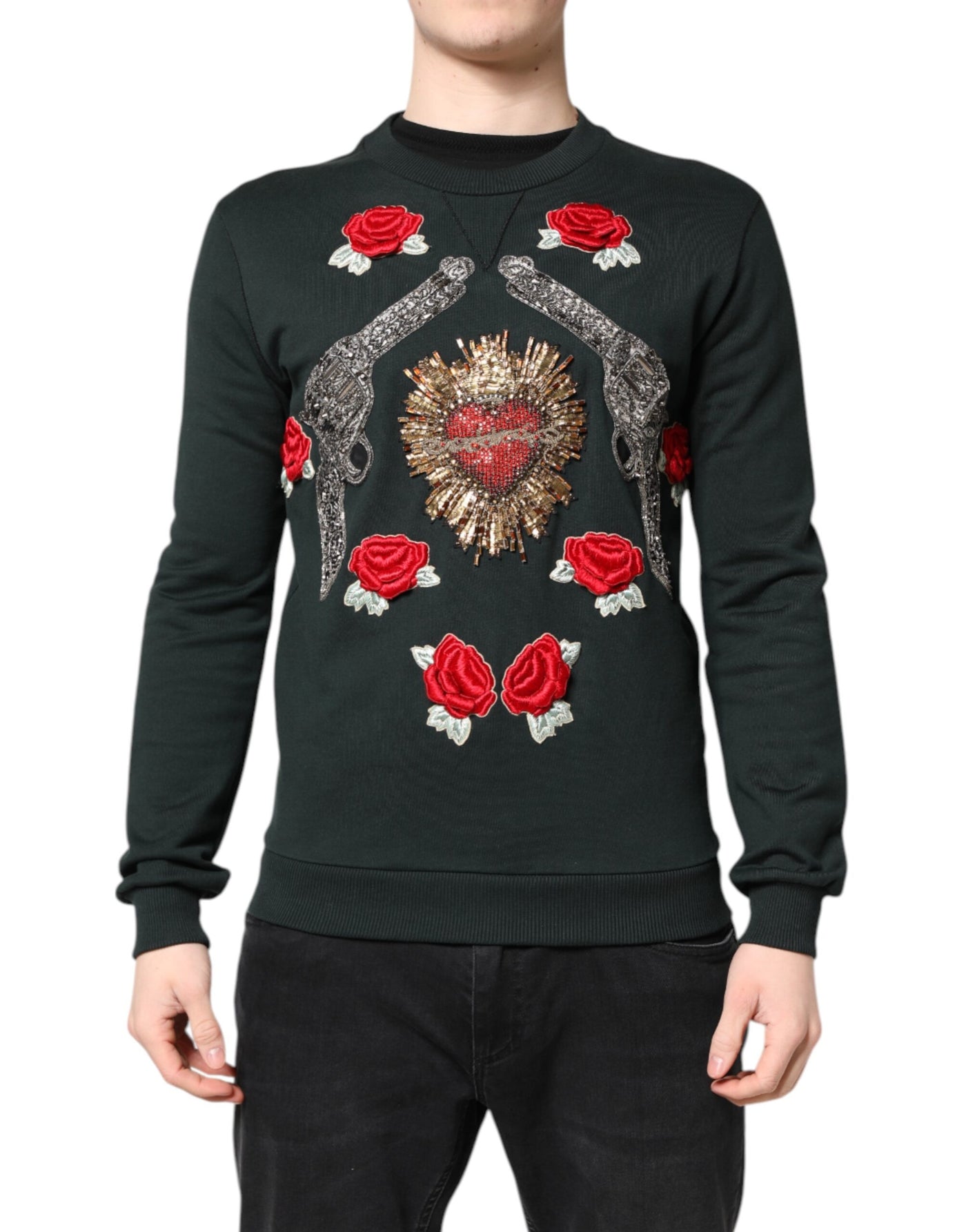 Pull noir à paillettes Dolce &amp; Gabbana