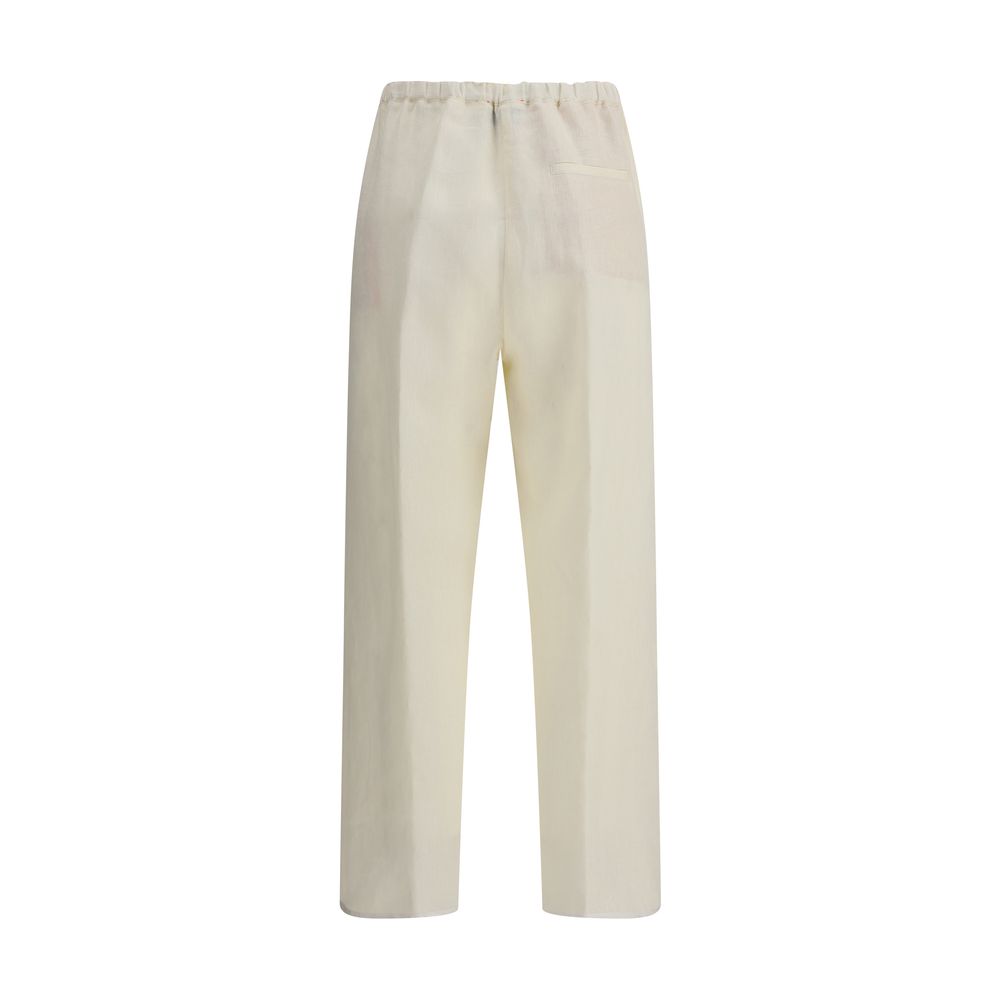 Pantalon en lin brodé Forte_Forte