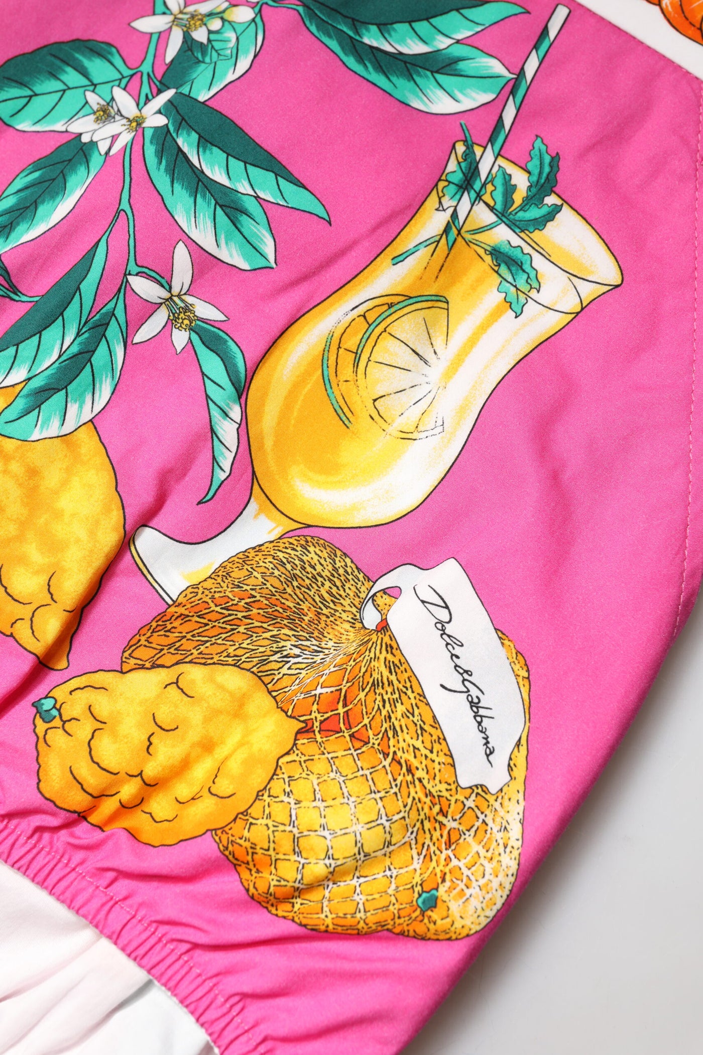 Short taille haute imprimé rose Dolce &amp; Gabbana