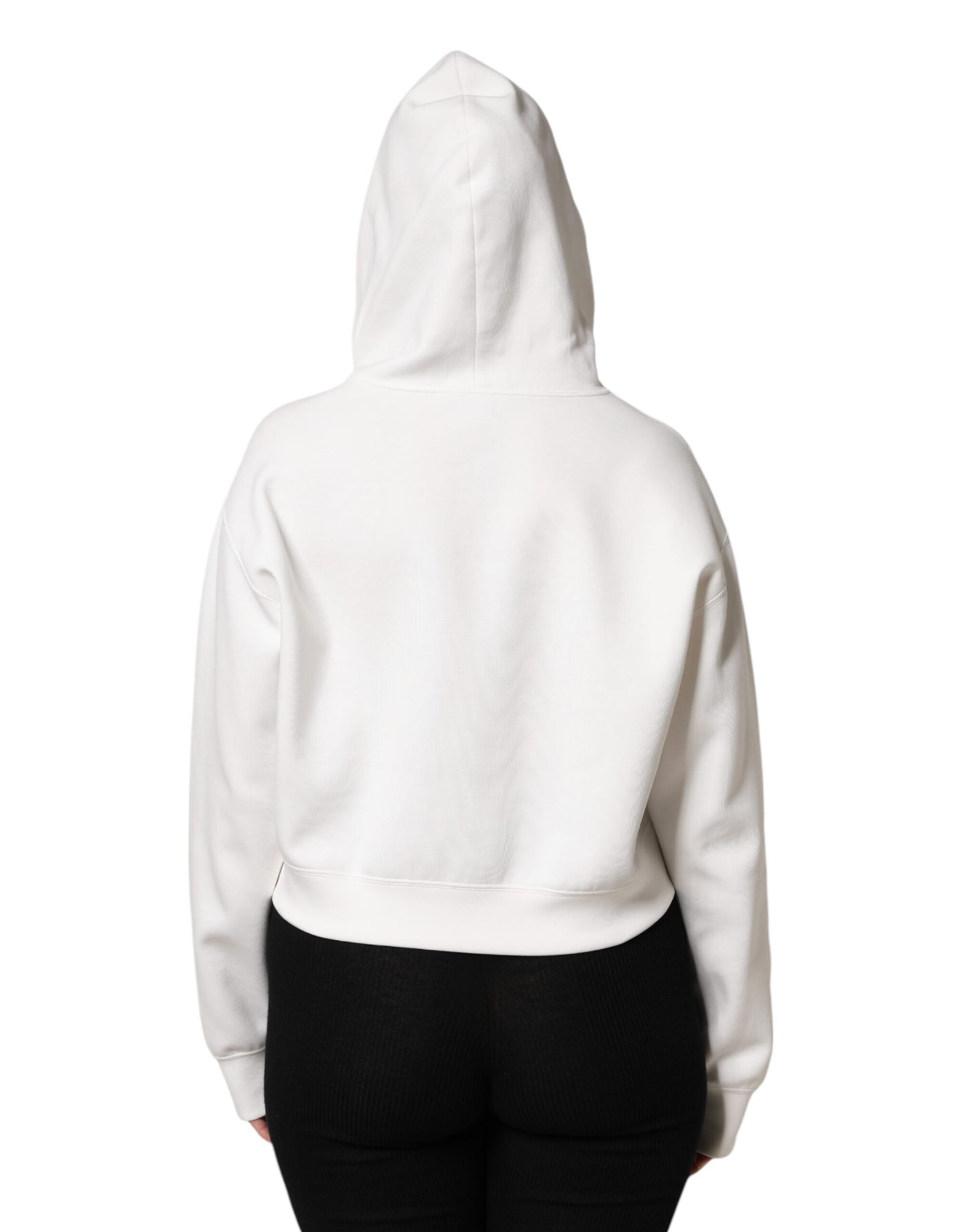 Dolce &amp; Gabbana Ivoorkleurige katoenen hoodie met print
