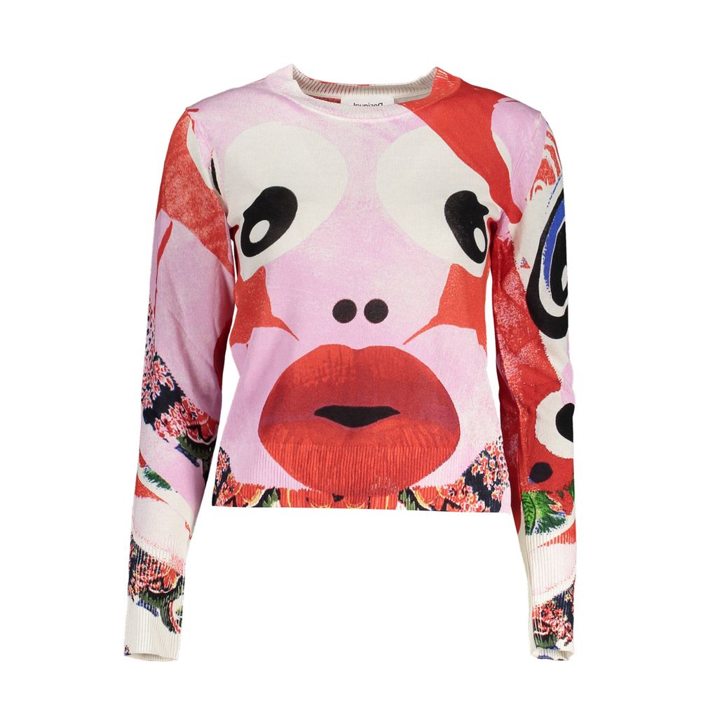 Pull Desigual en viscose rose pour femme