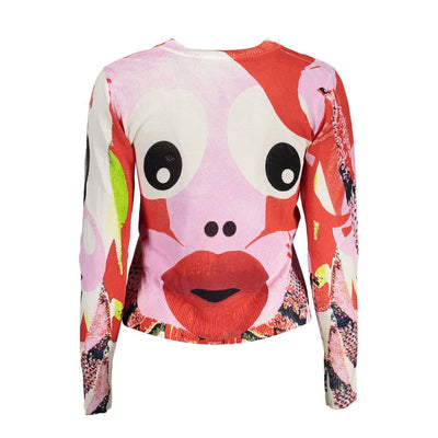Pull Desigual en viscose rose pour femme