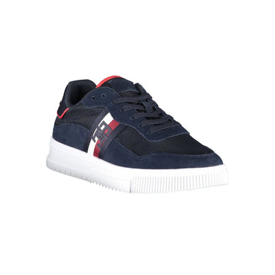 Baskets Tommy Hilfiger bleues en polyester pour homme