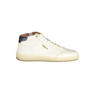 Baskets Blauer en cuir blanc pour hommes