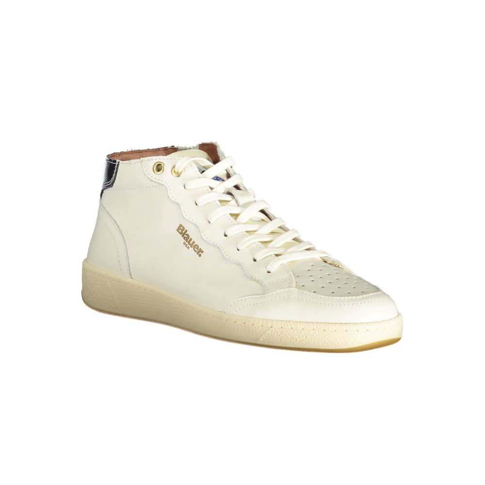 Baskets Blauer en cuir blanc pour hommes