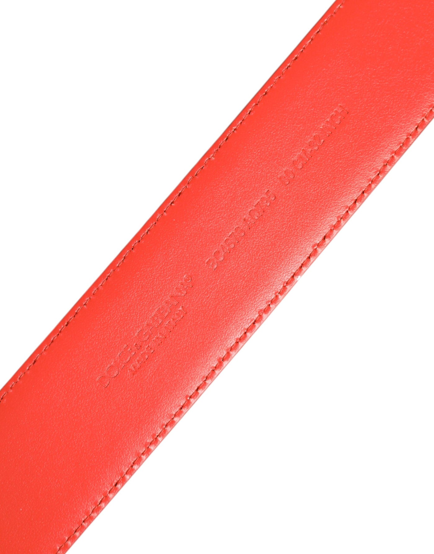 Ceinture à boucle logo en métal doré orange Dolce &amp; Gabbana