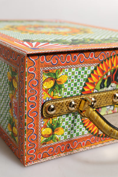 Dolce &amp; Gabbana Rode Jurk Keramiek Porselein Modedoos Leer Sicilië Poppen