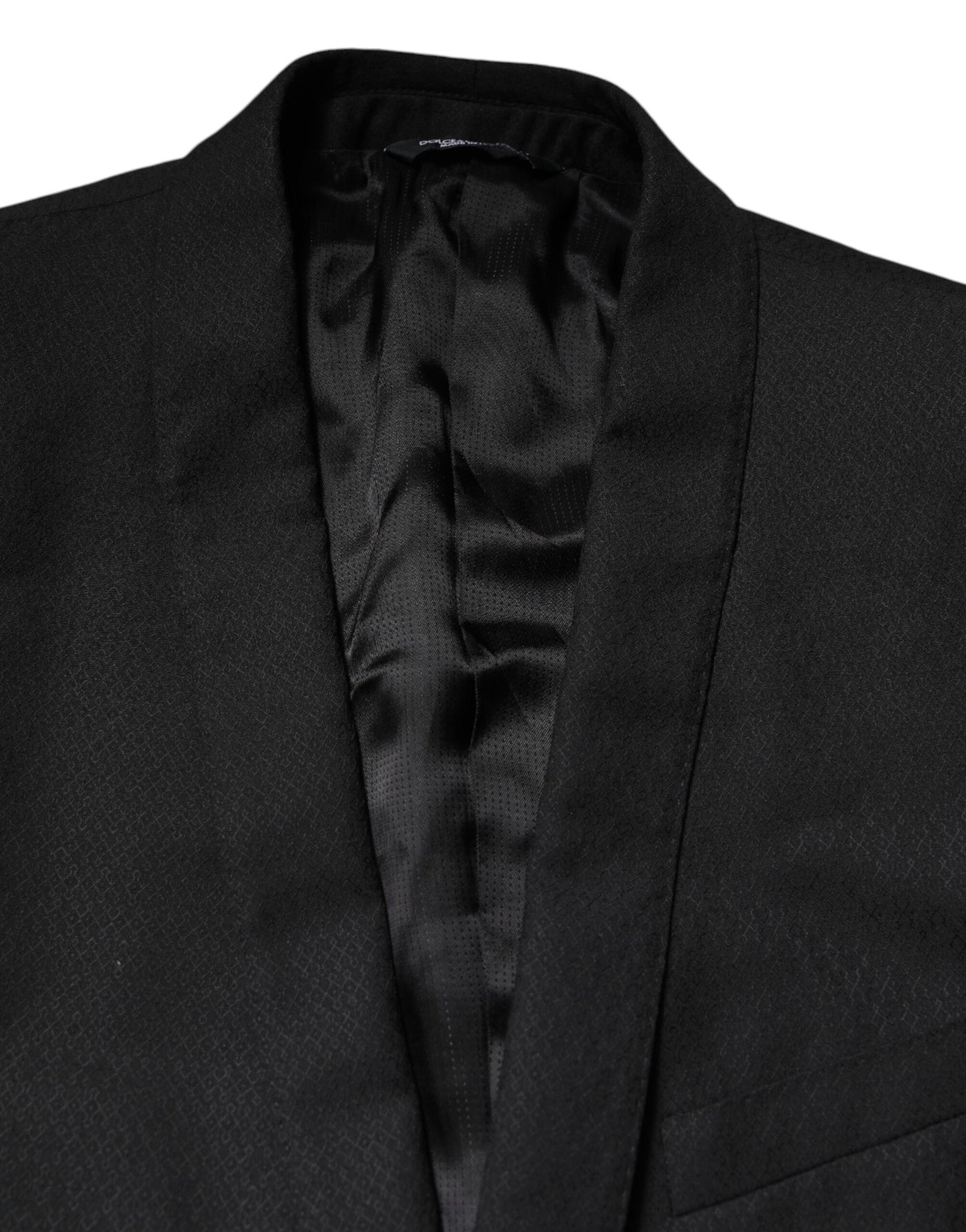 Blazer de costume simple boutonnage Dolce &amp; Gabbana noir doré
