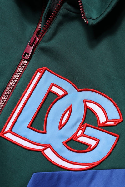 Dolce &amp; Gabbana Multicolor Katoenen Logo Full Zip Jas