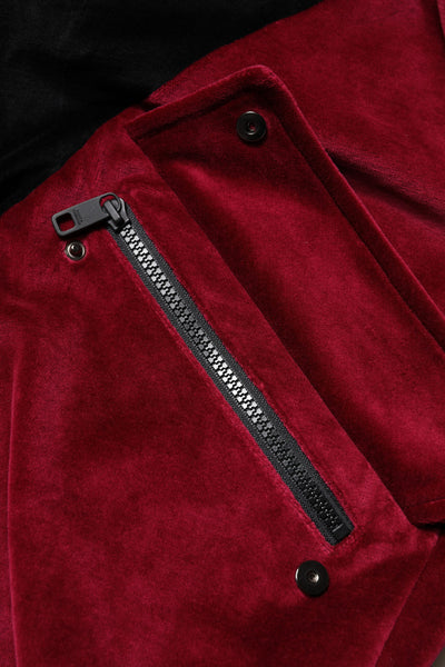 Veste bomber zippée en coton rouge et noir avec logo Dolce &amp; Gabbana