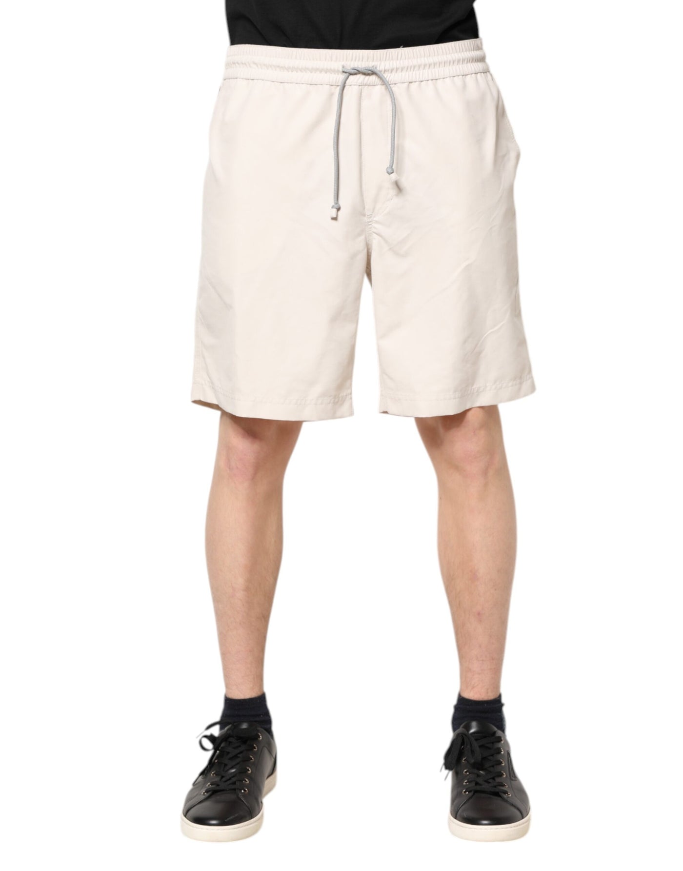 Brunello Cucinelli Off White Logo Heren Bermuda Sweatshorts Shorts