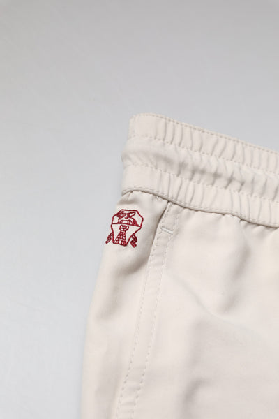 Brunello Cucinelli Off White Logo Heren Bermuda Sweatshorts Shorts