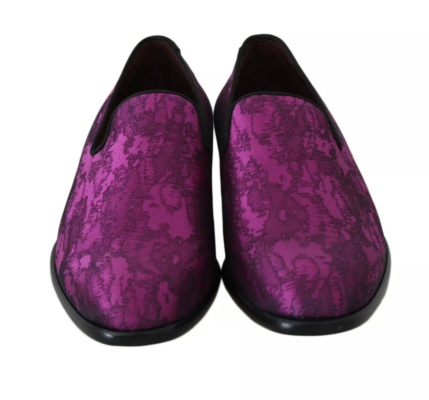 Dolce &amp; Gabbana paarse jacquard loafers formele schoenen