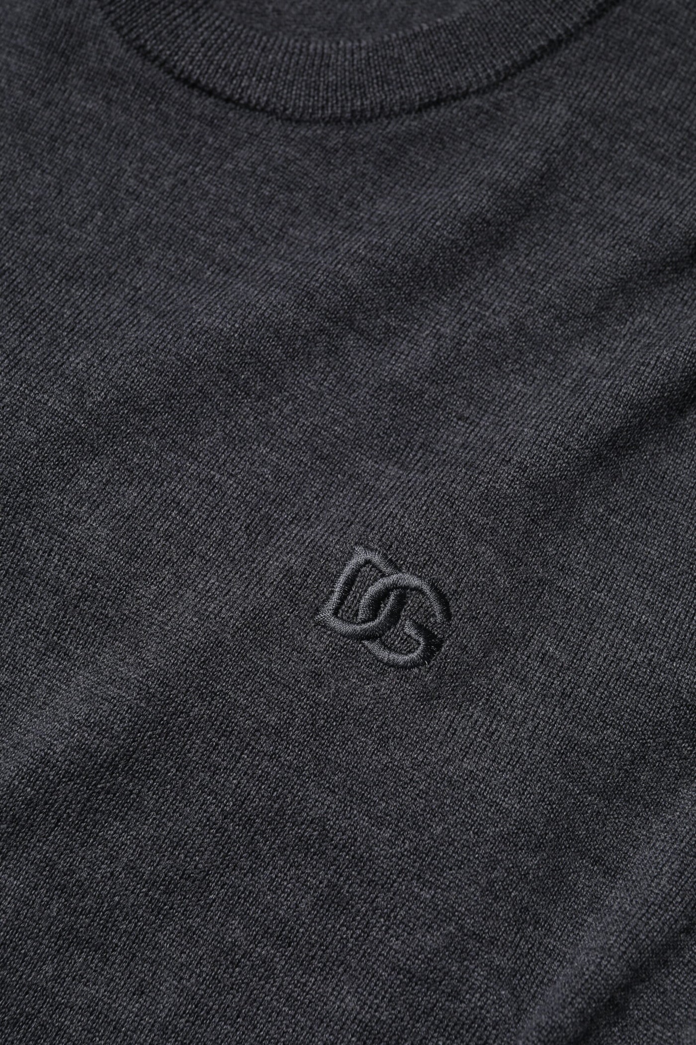 Pull en laine grise avec logo Dolce &amp; Gabbana pour homme