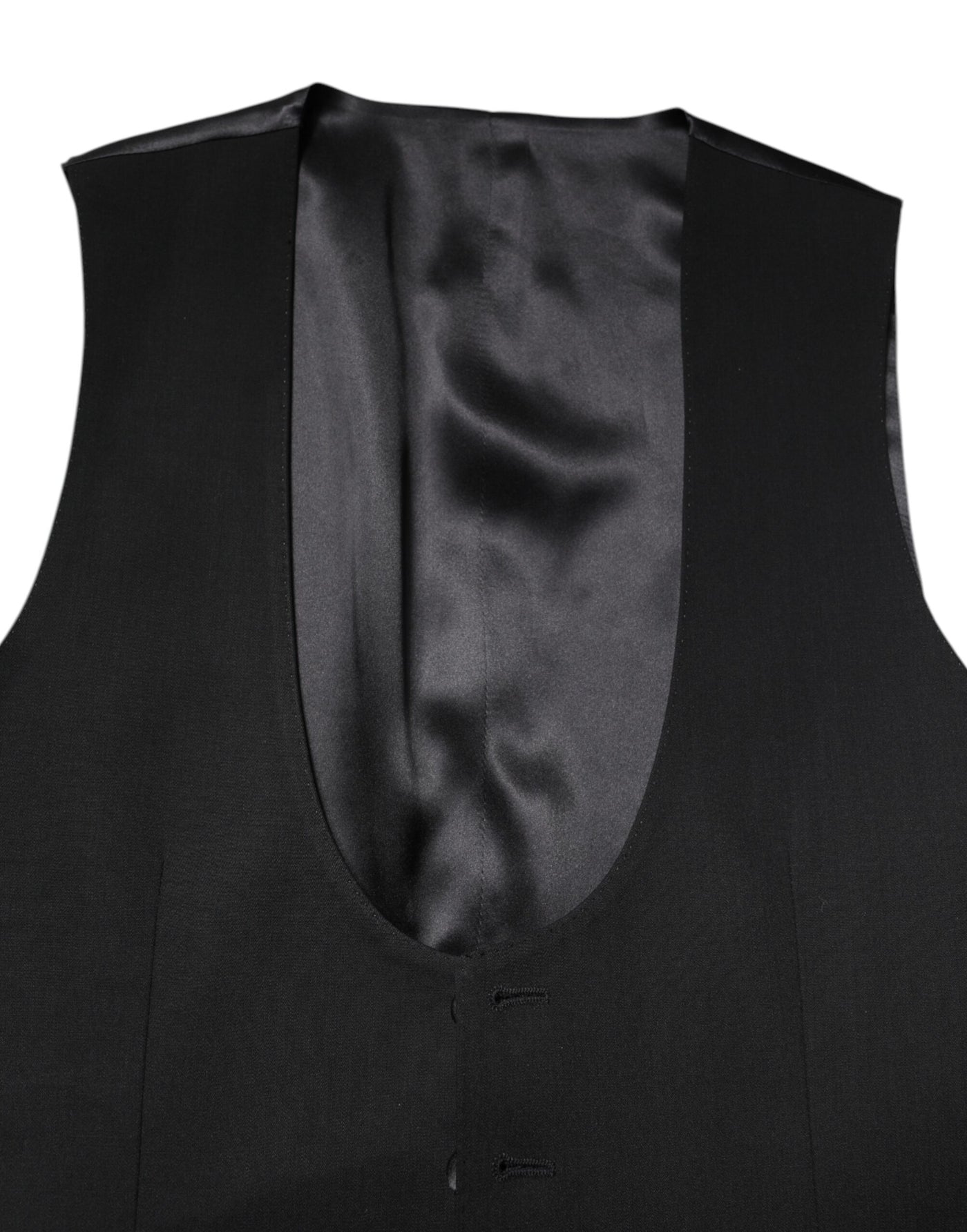 Robe gilet en laine noire Dolce &amp; Gabbana