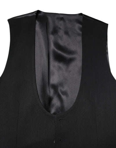 Robe gilet en laine noire Dolce &amp; Gabbana