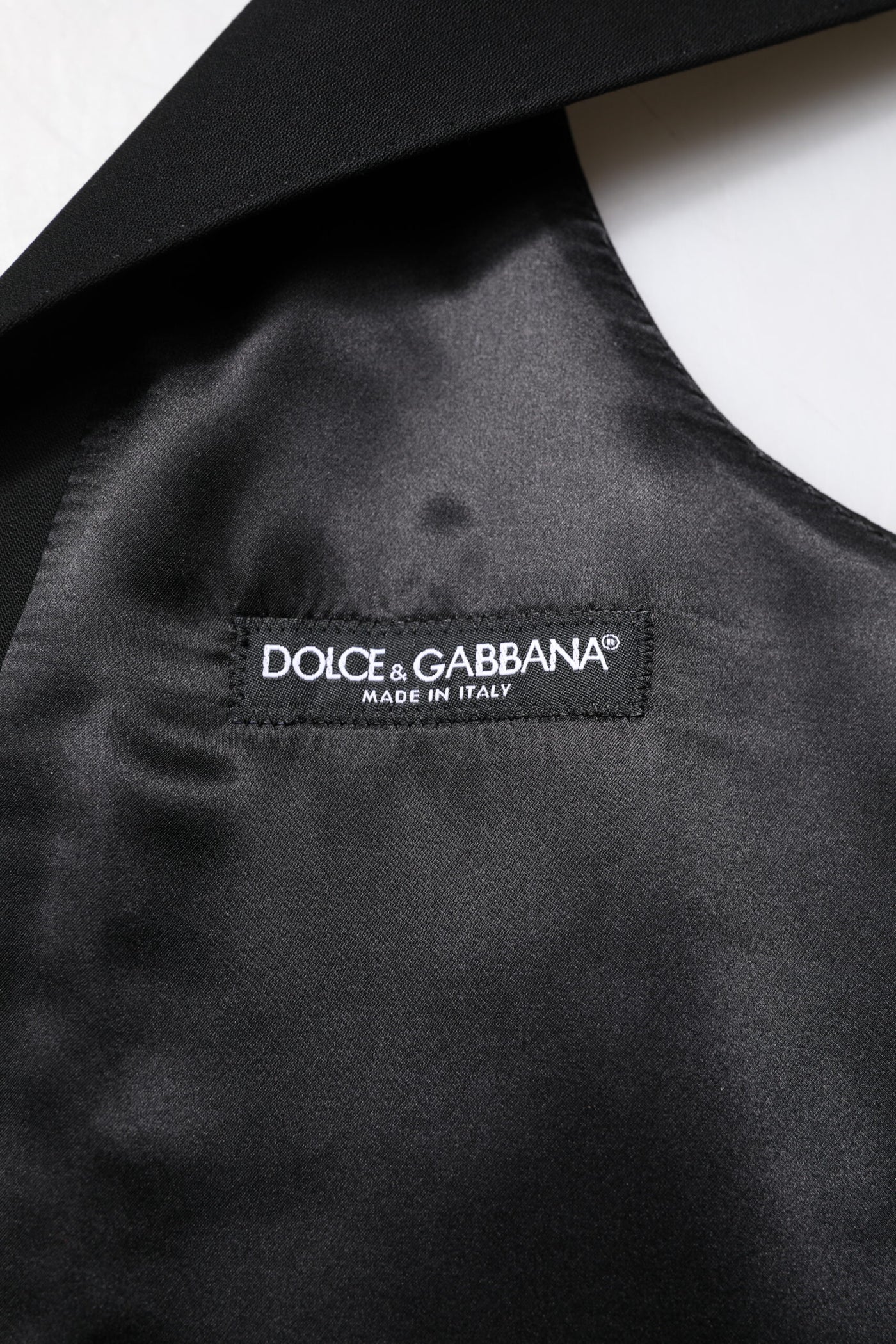 Robe gilet en laine noire Dolce &amp; Gabbana
