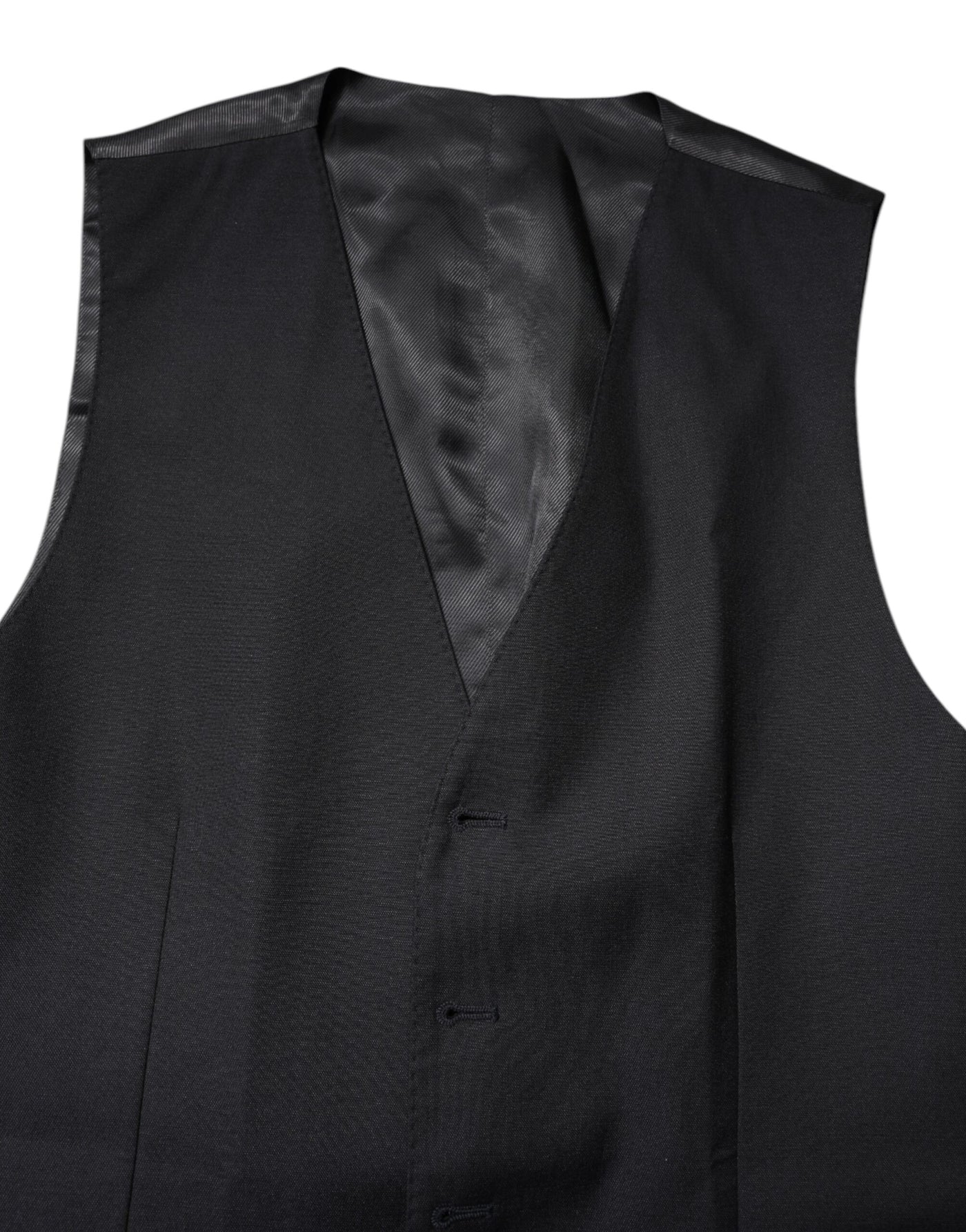 Dolce &amp; Gabbana Zwarte Wollen Vestjurk Formeel Vest