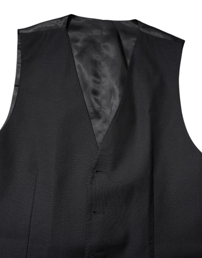 Dolce &amp; Gabbana Zwarte Wollen Vestjurk Formeel Vest