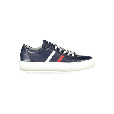 Tommy Hilfiger blauwe leren herensneaker