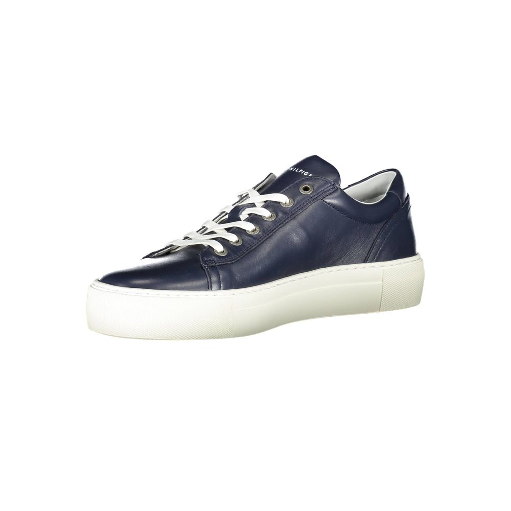 Tommy Hilfiger blauwe leren herensneaker