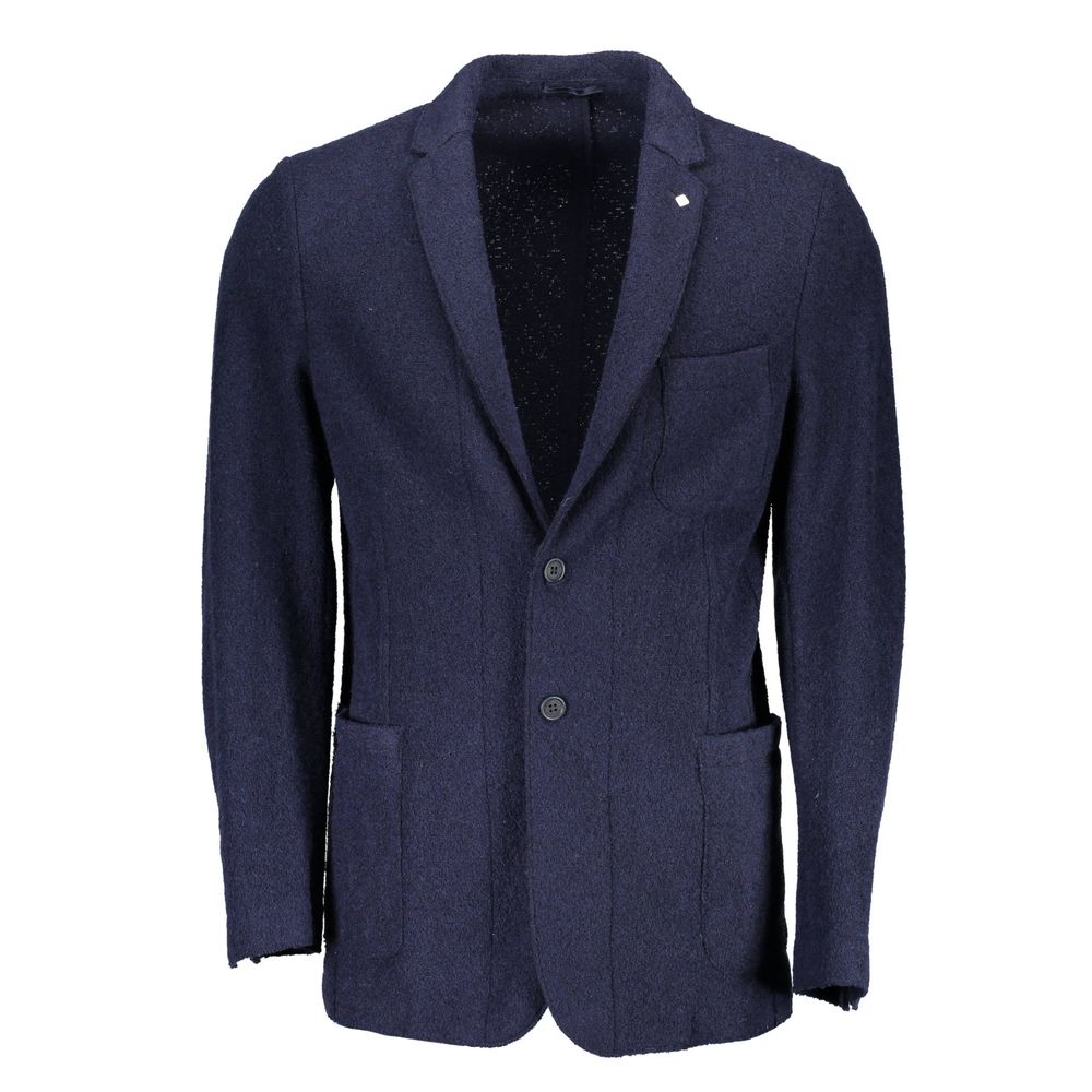 Gant Blauwe Wollen Herenjas
