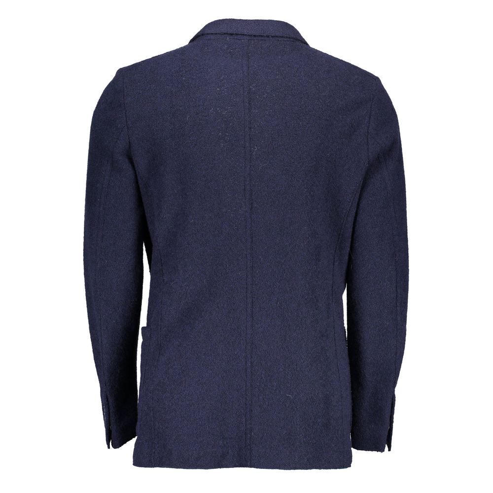 Gant Blauwe Wollen Herenjas