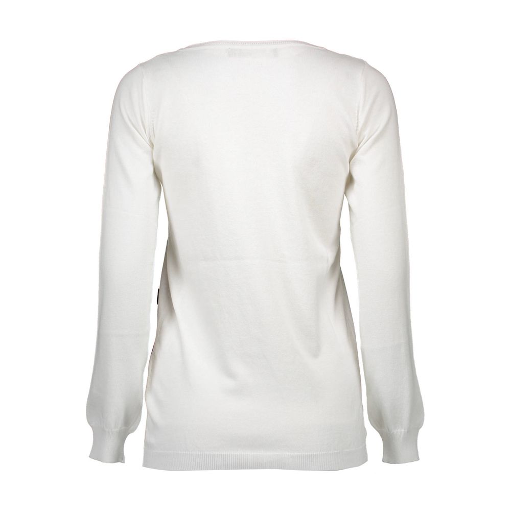 Pull femme blanc en autres fibres Love Moschino