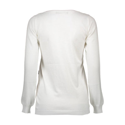 Pull femme blanc en autres fibres Love Moschino