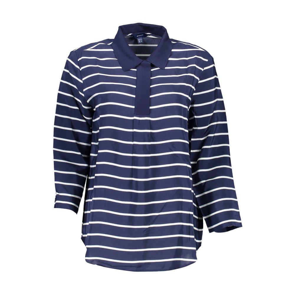 Polo Gant bleu en viscose pour femme