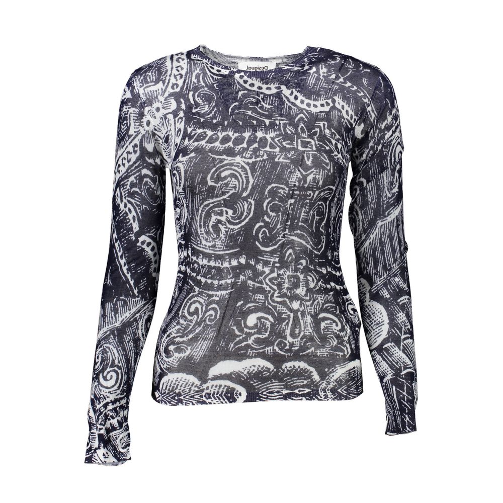 Pull Desigual bleu en viscose pour femme