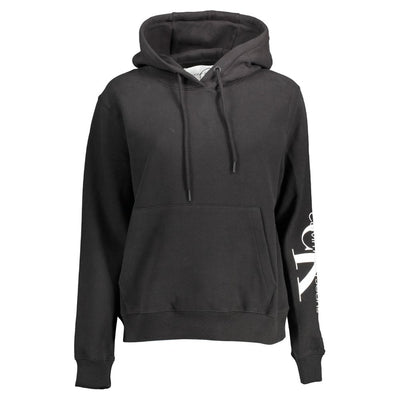 Sweat-shirt noir en coton pour femme Calvin Klein