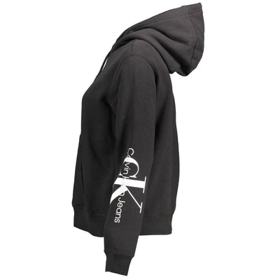 Sweat-shirt noir en coton pour femme Calvin Klein