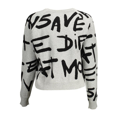 Desigual Gray Cotton Women Sweater
