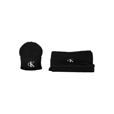 Ensemble d'écharpes Calvin Klein en alpaga noir pour femme