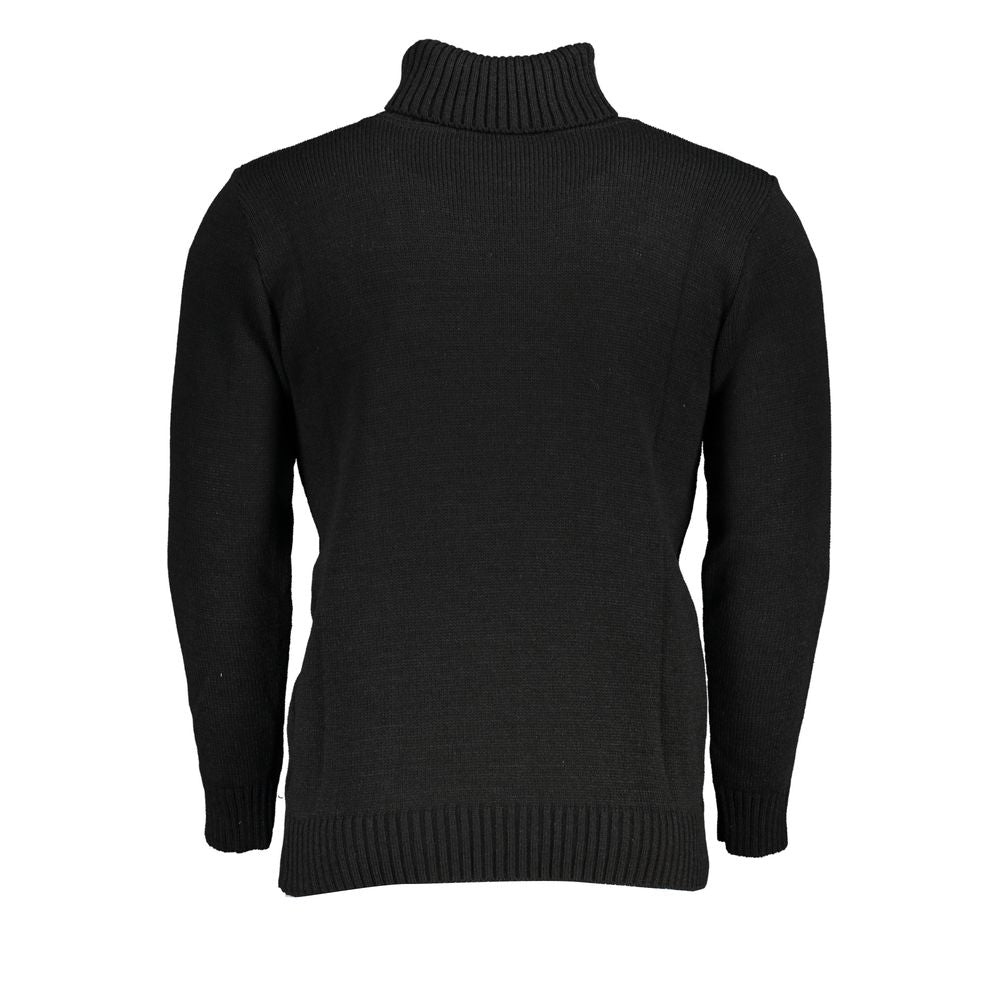 Pull col roulé brodé élégant US Grand Polo